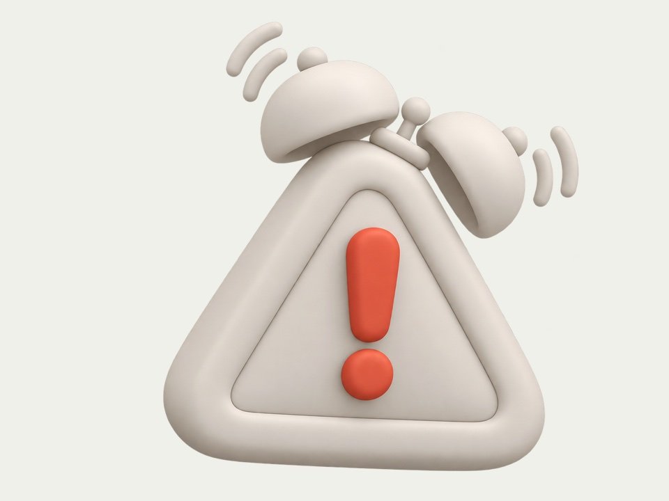 A post with a warning sign asking if it is too late